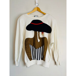 Joseph Ribkoff Vintage Sweatshirt With Shoulder Pads Medium Large